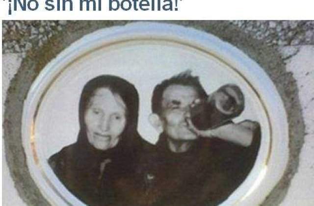 Cu sticla pana si pe piatra de mormant