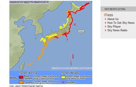  Update 3  Cutremur devastator in Japonia. Primul tsunami a avut loc