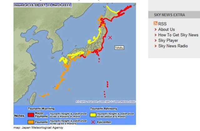[UPDATE 3] Cutremur devastator in Japonia. Primul tsunami a avut loc