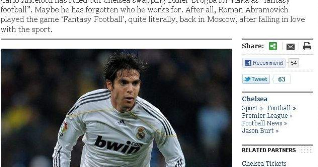 Ricardo Kaka poate ajunge la Chelsea