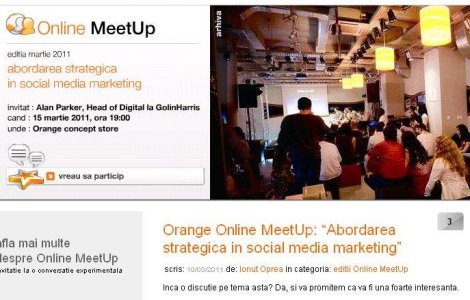 Despre "Abordarea strategica in social media marketing" la Online MeetUp
