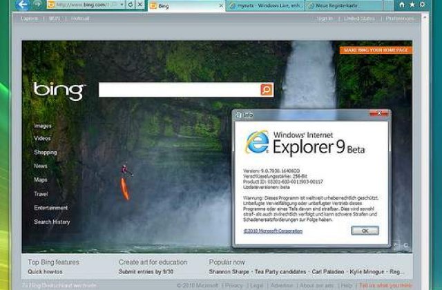 Internet Explorer 9, disponibil si in romana