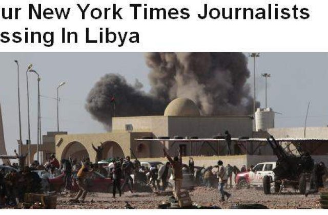 Patru jurnalisti New York Times, disparuti in Libia