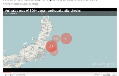  Video  Harta multimedia a cutremurului din Japonia
