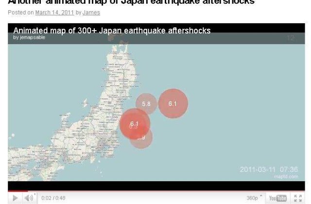 [VIDEO] Harta multimedia a cutremurului din Japonia