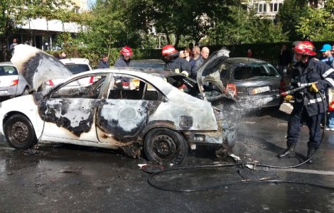  Video  O masina a explodat in Brasov