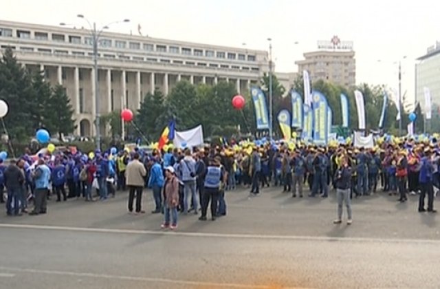 Cel mai mare protest sindical din ultimii ani are loc azi la Guvern
