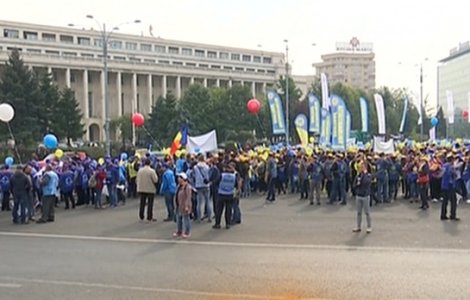Cel mai mare protest sindical din ultimii ani are loc azi la Guvern