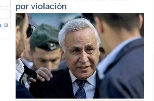 Fostul presedinte israelian, inchis pentru viol