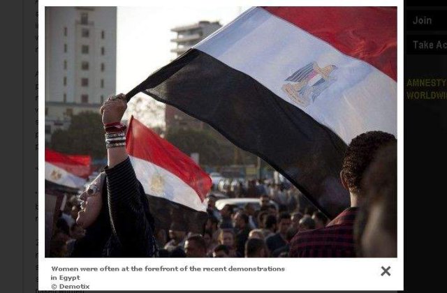 Amnesty: Manifestante din Egipt, supuse la "teste de virginitate"