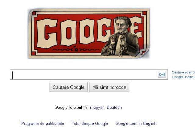 Google il celebreaza pe magicianul Harry Houdini