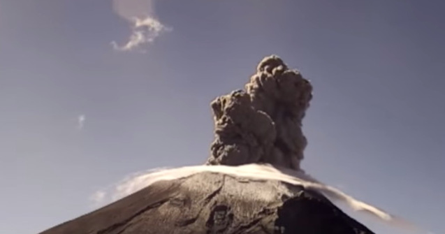 Vulcanul Popocatepetl a erupt pentru a patra oara in decurs de 24 de ore