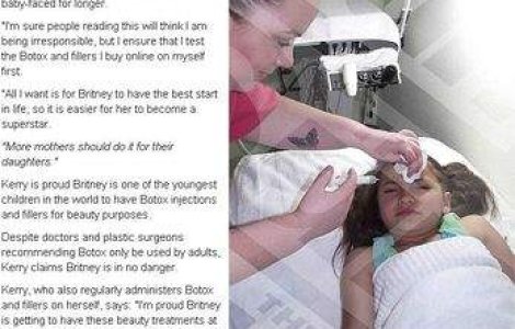 Isi injecteaza fiica de 8 ani cu Botox