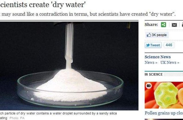 Cine a auzit de "apa uscata"?