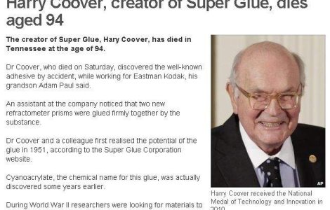 Inventatorul adezivului Super Glue a murit