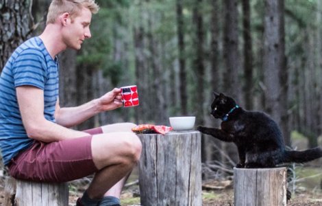 Si-a dat demisia, a vandut tot ce avea si a inceput sa calatoreasca alaturi de pisica sa