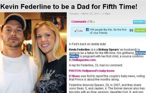 Kevin Federline, de cinci ori tatic