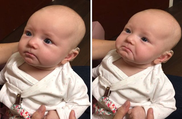 [VIDEO] Momente emotionante. Reactia unui bebelus cand isi aude mama pentru prima data