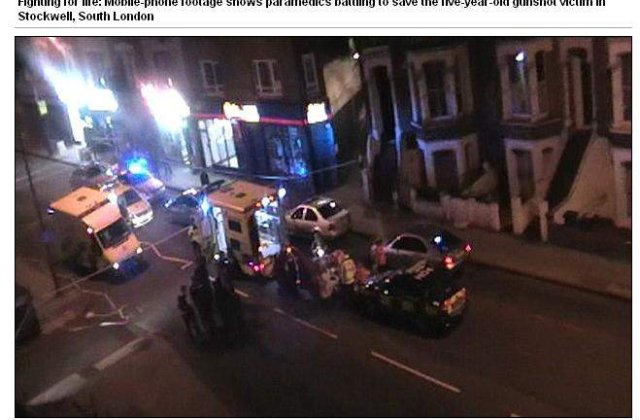 Londra: O fetita de 5 ani, victima unui schimb de focuri