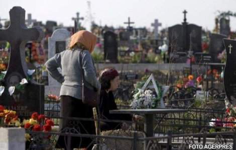 Omorat de gardul unui cimitir