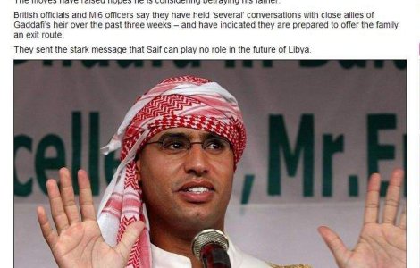 Gaddafi, pe punctul de a fi tradat de fiul sau