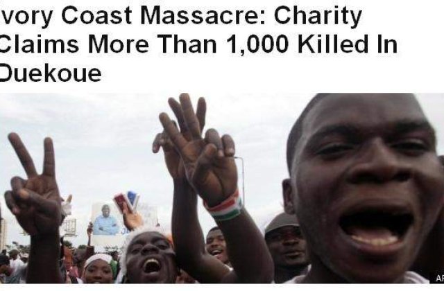 Masacrul din Coasta de Fildes: 1000 de civili ucisi