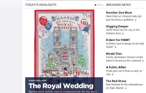 Nunta regala, in paginile revistei Vogue