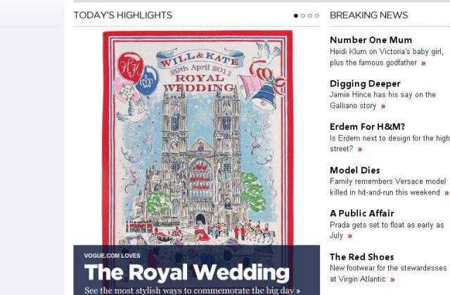 Nunta regala, in paginile revistei Vogue