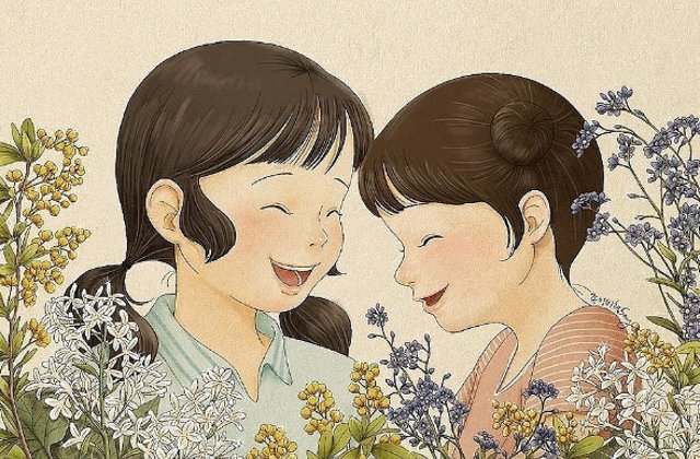 Viata alaturi de o sora, in ilustratii care iti vor trezi un sentiment de nostalgie