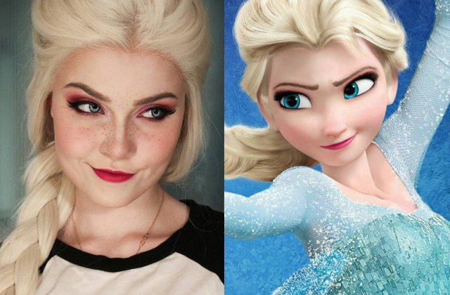 O adevarata arta! O tanara de 18 ani se poate transforma in orice personaj cu ajutorul machiajului