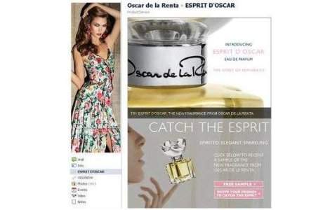Oscar de la Renta si-a lansat un parfum pe Facebook