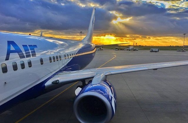 Un avion al companiei Blue Air a aterizat de urgenta la Budapesta