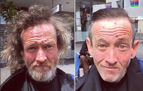  Top  10 transformari uluitoare ale oamenilor strazii, dupa ce au fost tunsi si spalati