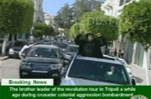 [VIDEO] Muammar Kadhafi a "iesit la vanatoare" in timpul raidurilor coalitiei