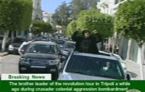  Video  Muammar Kadhafi a "iesit la vanatoare" in timpul raidurilor coalitiei