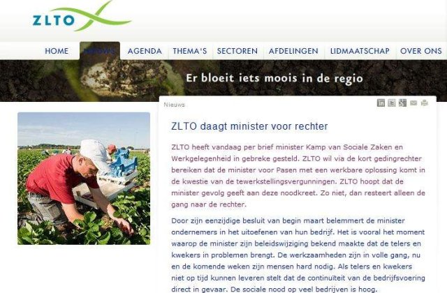 Fermierii olandezi vor permise de munca pentru romani