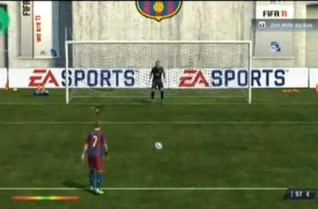 [VIDEO] FIFA 2011: Portarul fuge in tribune si patineaza nebuneste