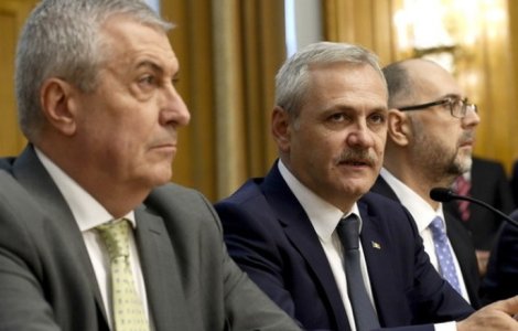 Dragnea si Tariceanu participa la o dezbatere cu pensionarii PSD in timpul motiunii de cenzura