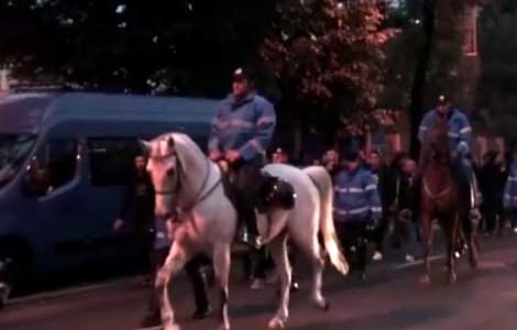 Explicatiile Jandarmeriei privind prezenta detasamentului de cavalerie la protestele din Capitala