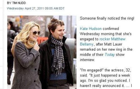  Video  Kate Hudson, Insarcinata si logodita cu solistul Muse