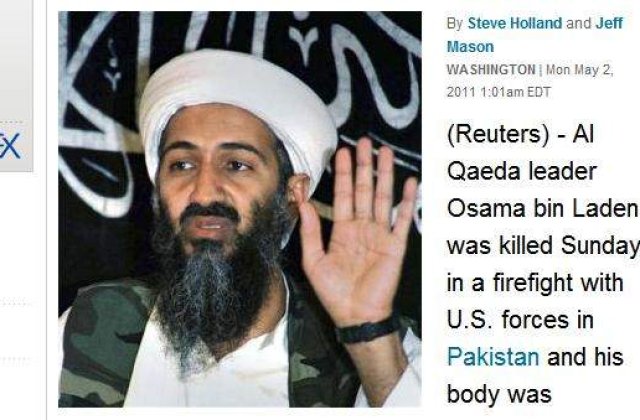 [VIDEO] Obama: Ben Laden a fost ucis!