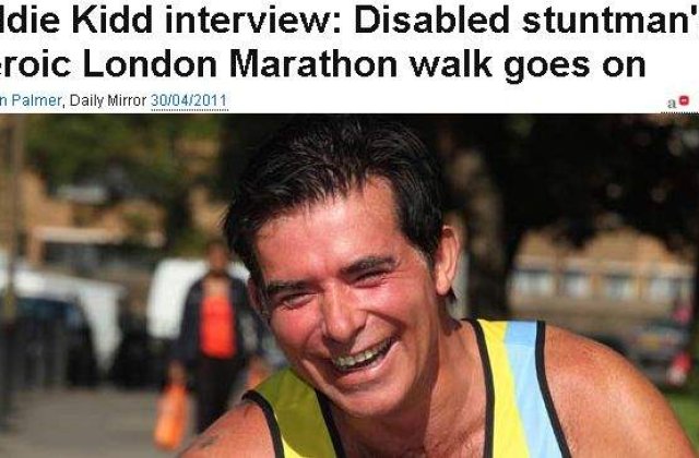 [VIDEO] Fost cascador, partial paralizat, alearga la Maratonul Londrei