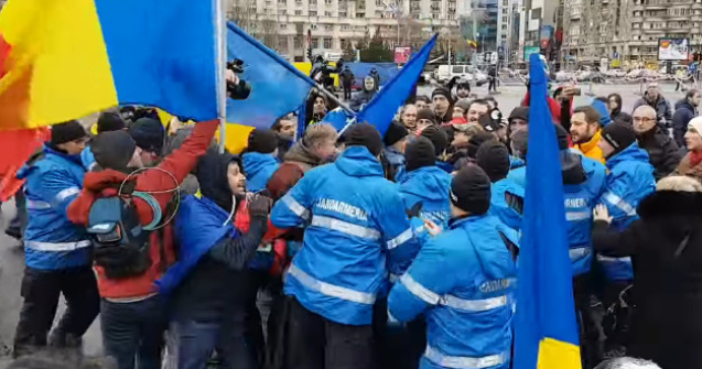 Protestatara ridicata de jandarmi din Piata Victoriei: M-au strans de gat cu esarfa, m-au tras de par
