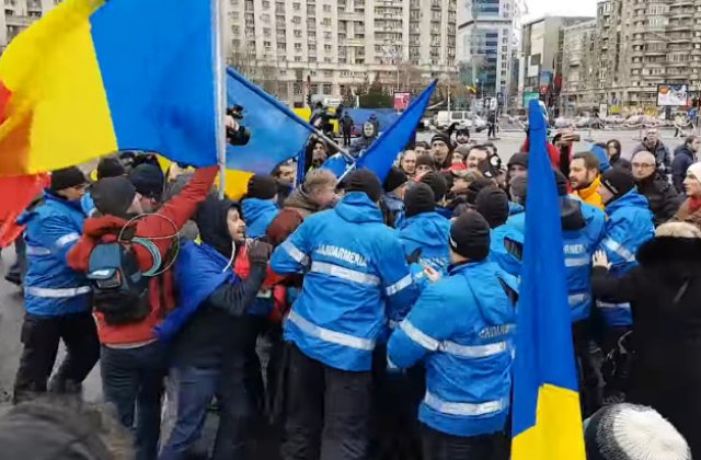 Protestatara ridicata de jandarmi din Piata Victoriei: M-au strans de gat cu esarfa, m-au tras de par