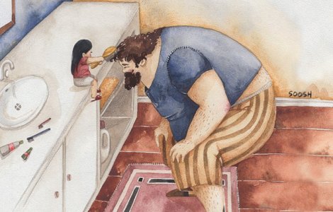  Top  10+ ilustratii creative care reflecta dragostea nemarginita dintre tata si fiica lui