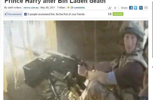 Printul Harry, tinta razbunarii pentru moartea lui ben Laden