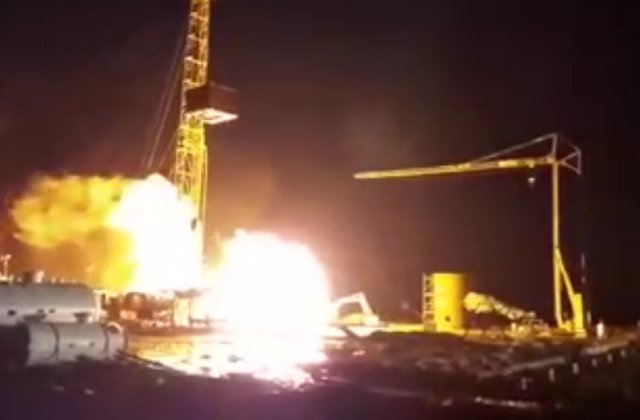 Un incendiu a izbucnit la o sonda de gaz din Satu Mare