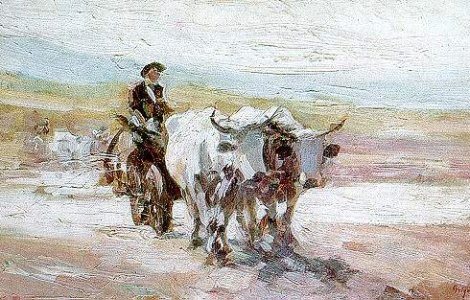 Tabloul furat: "Car cu boi" de Grigorescu a fost evaluat la 175.000 de euro