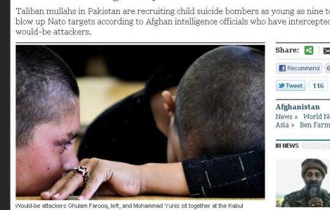 Talibanii recruteaza copii pe post de kamikaze