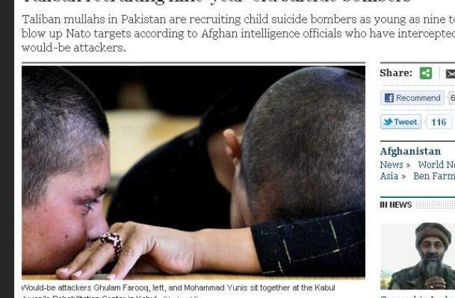 Talibanii recruteaza copii pe post de kamikaze